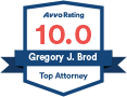 badge - Avvo Rating 10, Gregory J. Brod, Top attorney